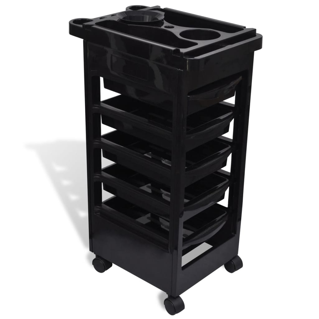 Hairdressing Trolley, Plastic with Wheels - 5 - CJ