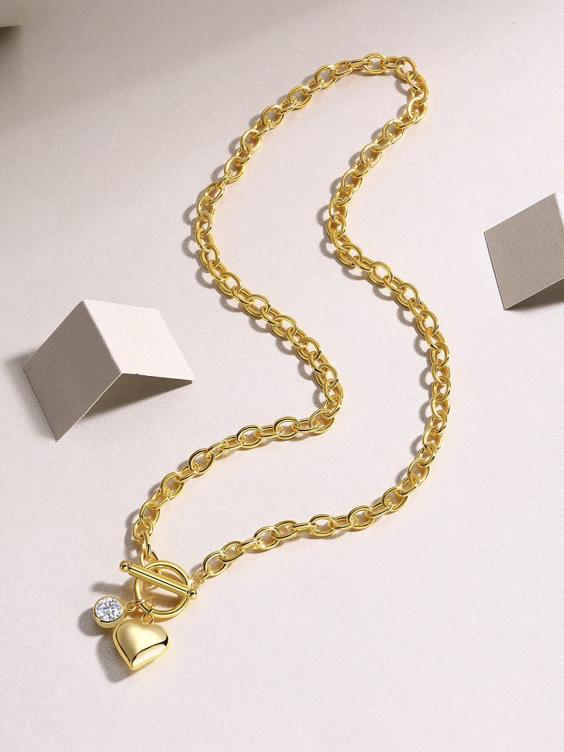 1Meteor Wish Luxury Fashion Diamond Pendant Necklace Set With Mosan Diamond Silver Ornaments Prohibit TikTok sales - 5 - CJ