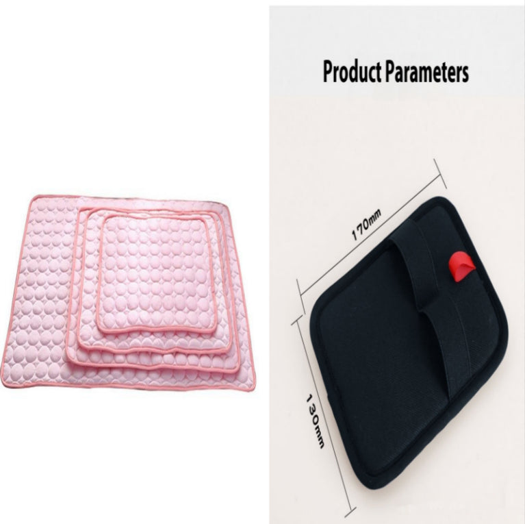 Pet Dog Cat Ice Silk Cold Nest Pad For Cooling In Summer - 0 - CJ - Pink set - 150x100cm - CJJJCWGY00320 - Pink set - 150x100cm