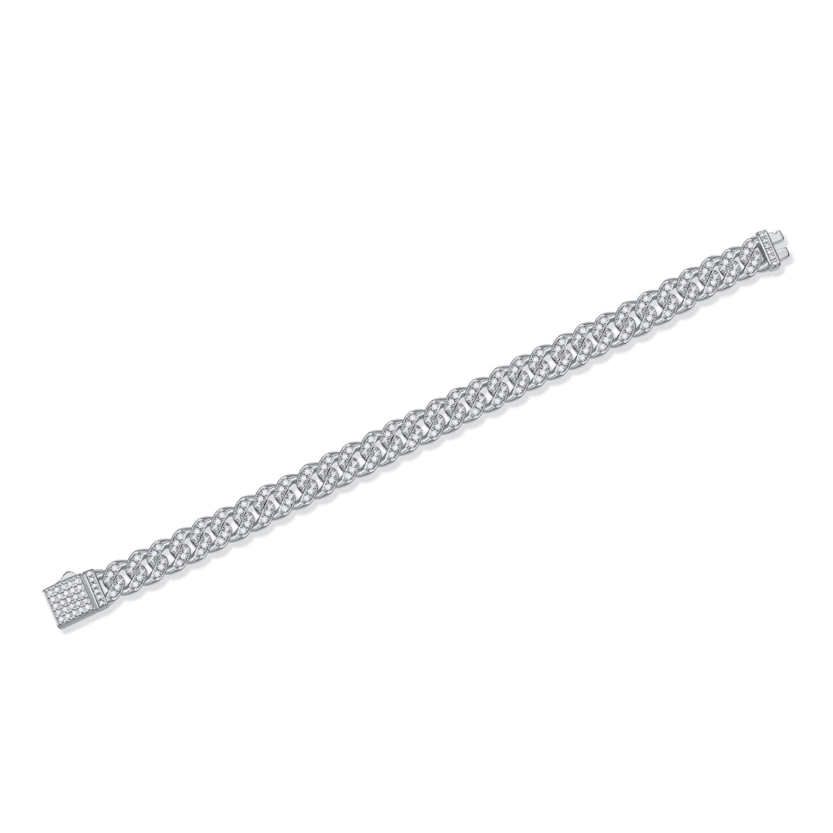 1The Light Of Faith Luxury Fashion Mossan Diamond S925 Silver Bracelet Prohibit Tk Sales - 5 - CJ