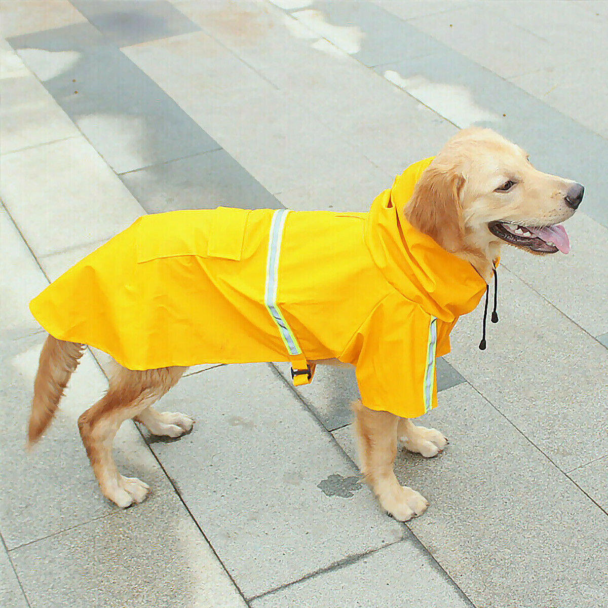 Dog Raincoat,Waterproof Dog Rain Jacket With Safety Reflective Stripe,Hooded Slicker Dachshund Doggy Dog Poncho With Leash For Dogs And Puppies - 5 - CJ