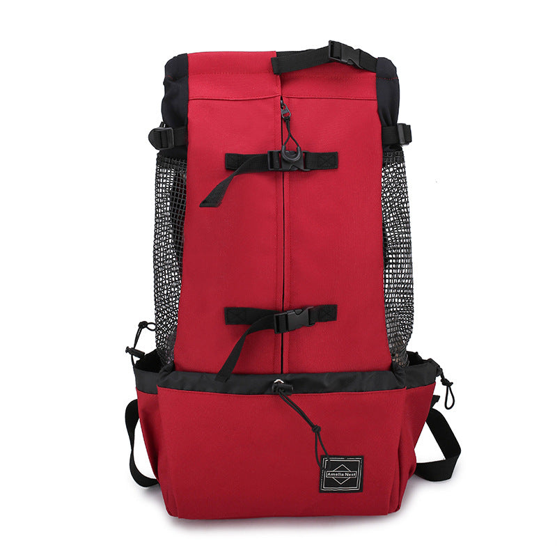 Pet Dog Carrier Bag Carrier For Dogs Backpack Out Double Shoulder Portable Travel Backpack Outdoor Dog Carrier Bag Travel - 0 - CJ - Red - XL - CJJJCWGY02426 - Red - XL