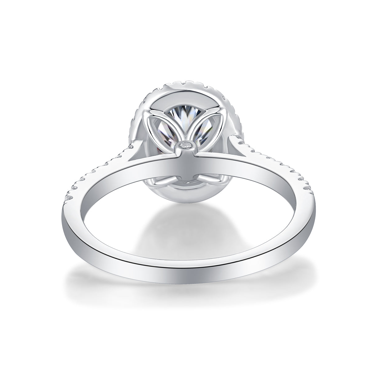1Audrey Large Diamond Ring Luxury Fashion Set Moissanite Silver Ring Prohibit Tk Sales - 5 - CJ