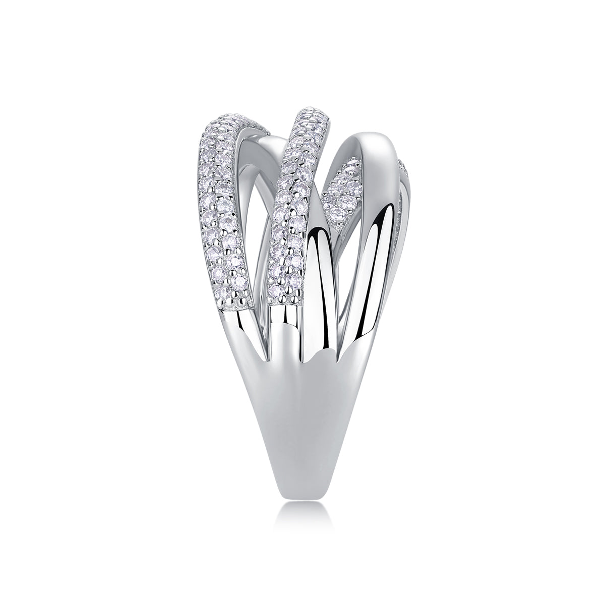 1Brilliant Interweaving - A Fashionable And Luxurious Jewelry Accessory Set With Moissanite S925 Sterling Silver And Platinum - plated Diamond Prohibit TikTok sales - 5 - CJ