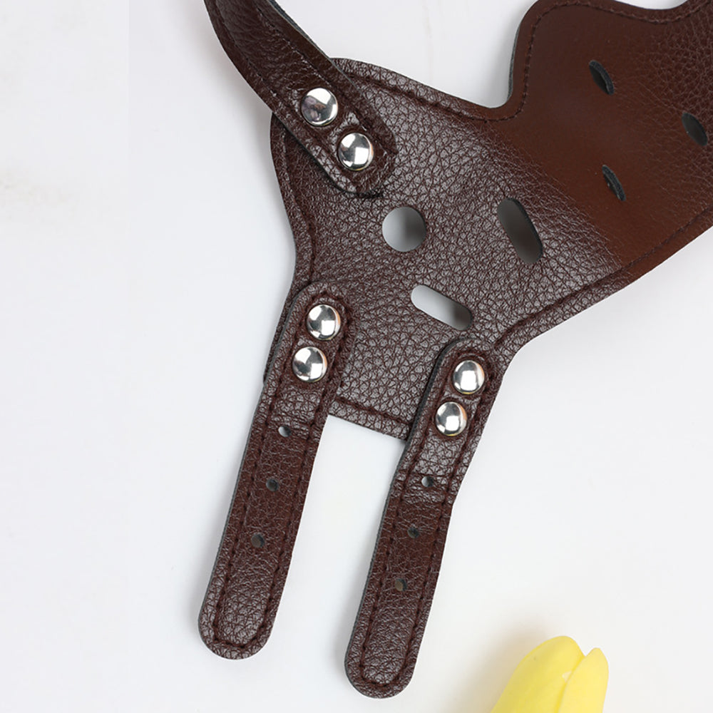 Dog Muzzle Leather, Comfort Secure Anti - Barking Muzzles For Small Medium Large Dogs, Breathable And Adjustable, Allows Drinking And Panting, Used With Collars - 5 - CJ