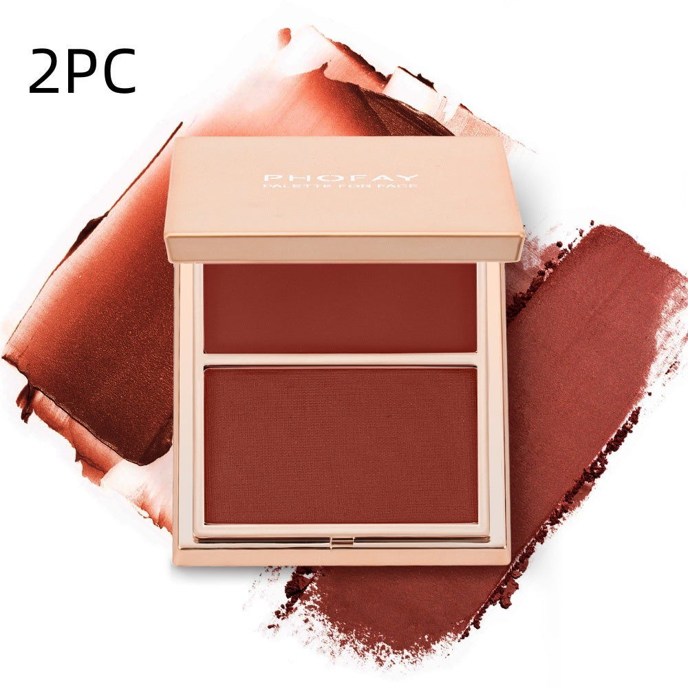 PHOFAY Double - Take Cream & Powder Blush Duo - 4 - CJ - 1PCS - 01 2PC - CJCZ204749115OL