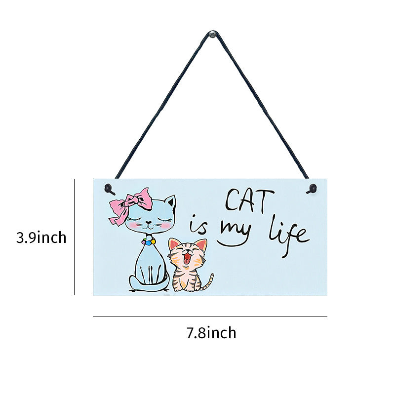 Wooden Cat Pendant For Pets Vintage Style - 0 - CJ