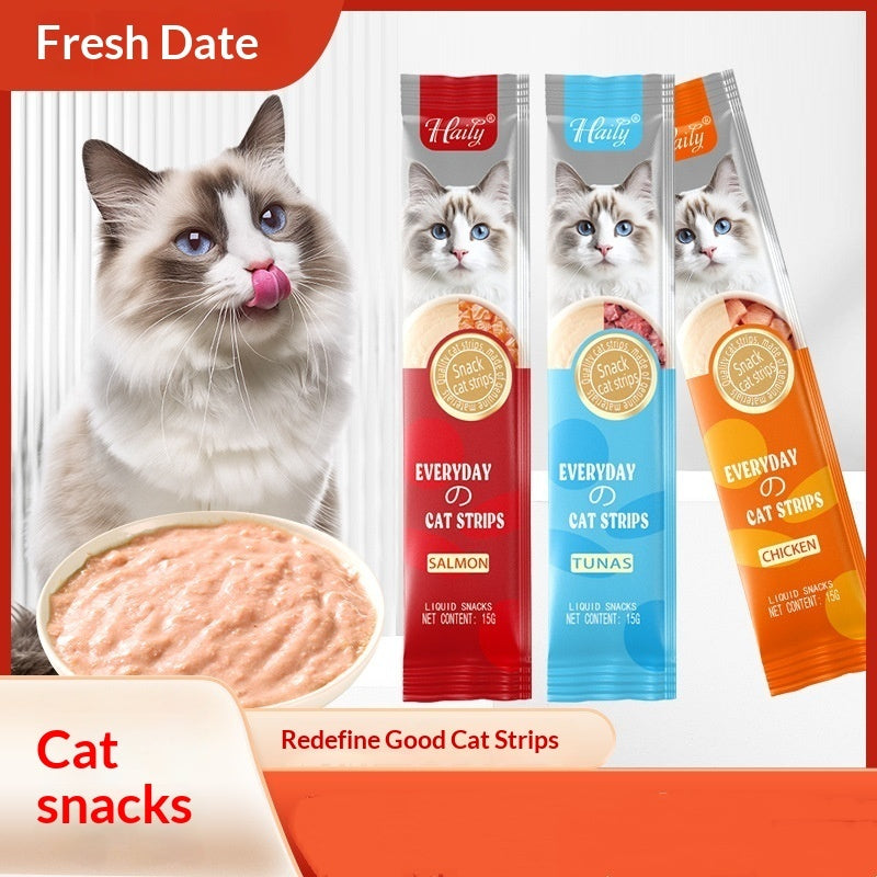 Cat Snacks Chicken Salmon Tuna Puree Nutrition Bar - 0 - CJ