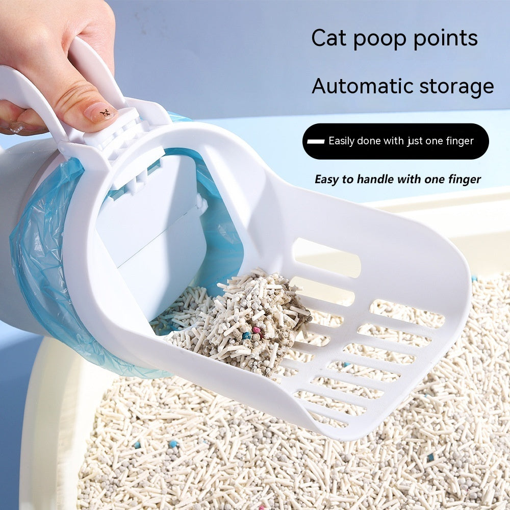 Upgrade Widen Cat Litter Shovel Scoop With Refill Bags Large Cat Litter Box Self Cleaning Cat Waste Bin System Pet Supplies Pet Products - 0 - CJ