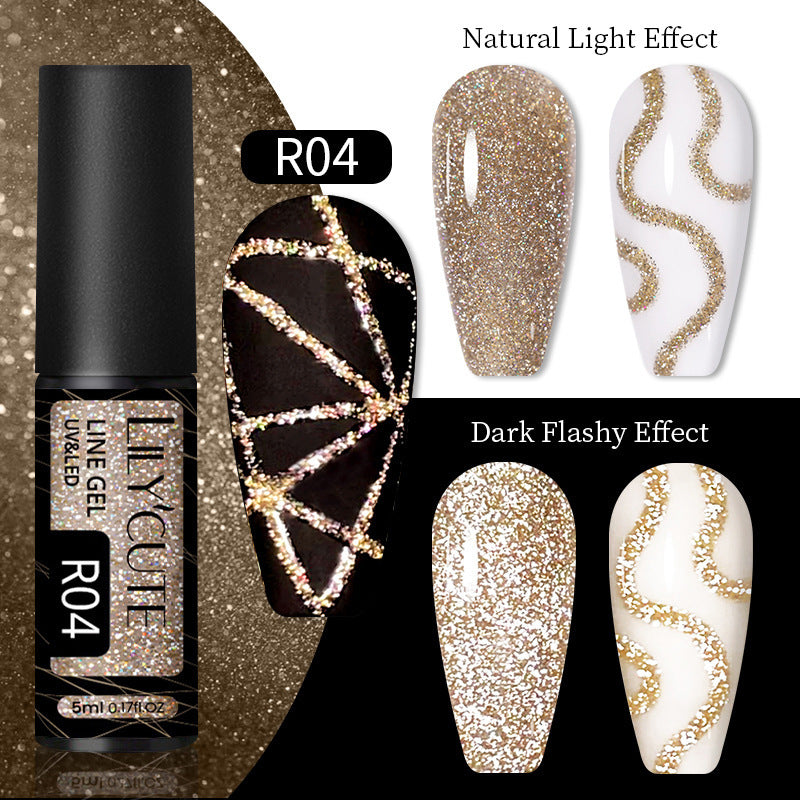 Nail Gel With A Glittery Brushed Finish And Reflective Sequins - 0 - CJ