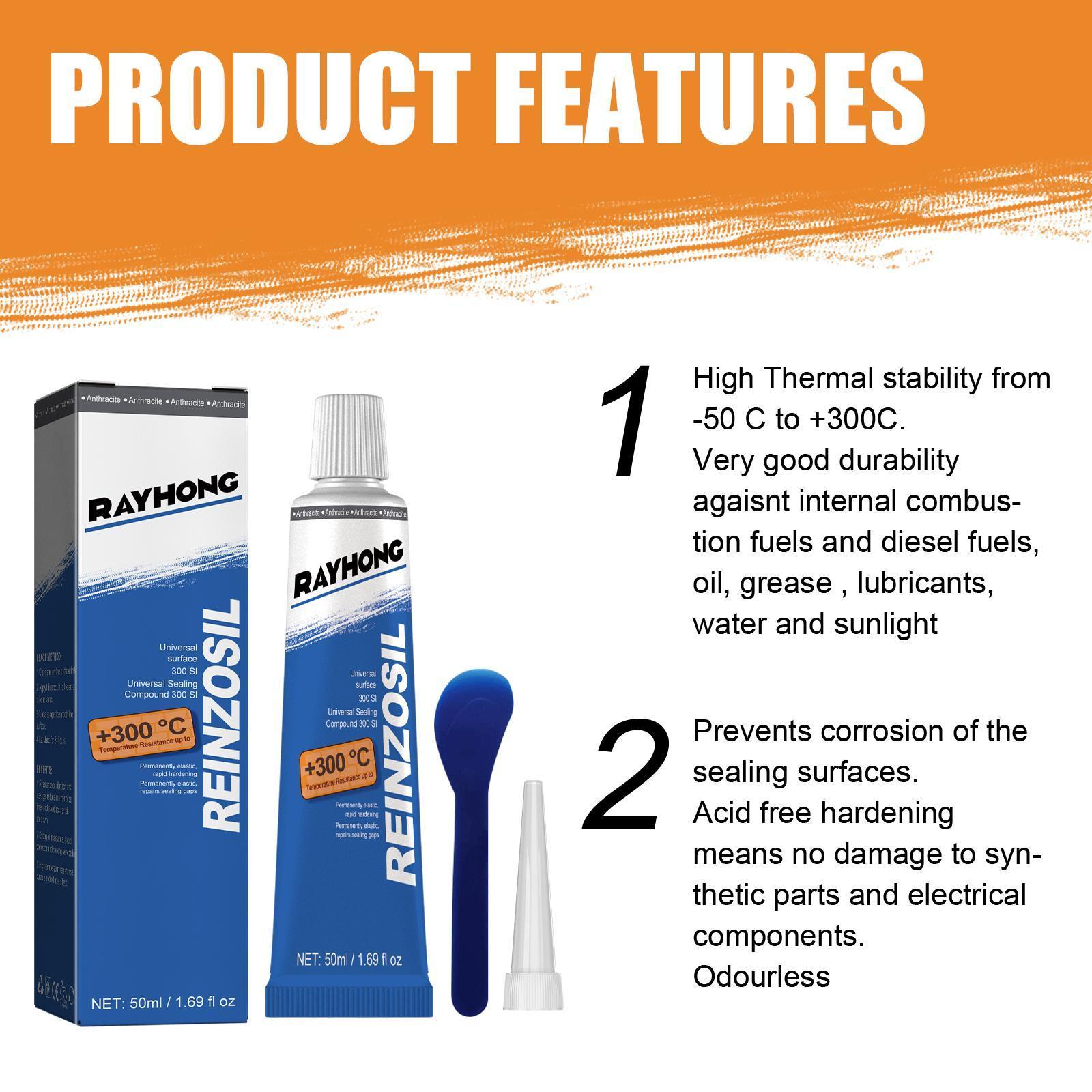 Leihong Engine Sealant, Automobile Metal Fuel Tank Oil Pan Cylinder Gasket Oil Resistant And High Temperature Resistant Automobile Maintenance Sealant - 5 - cjdropshipping