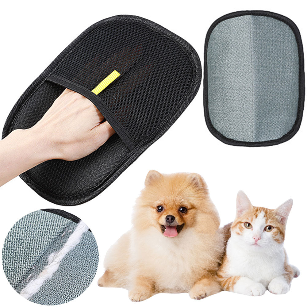 Pet Hair Remover Mitt Pet Hair Remover Gloves Deshedding Brush Glove For Dog Cat Rabbit With Long Short Curly Hair - 0 - CJ