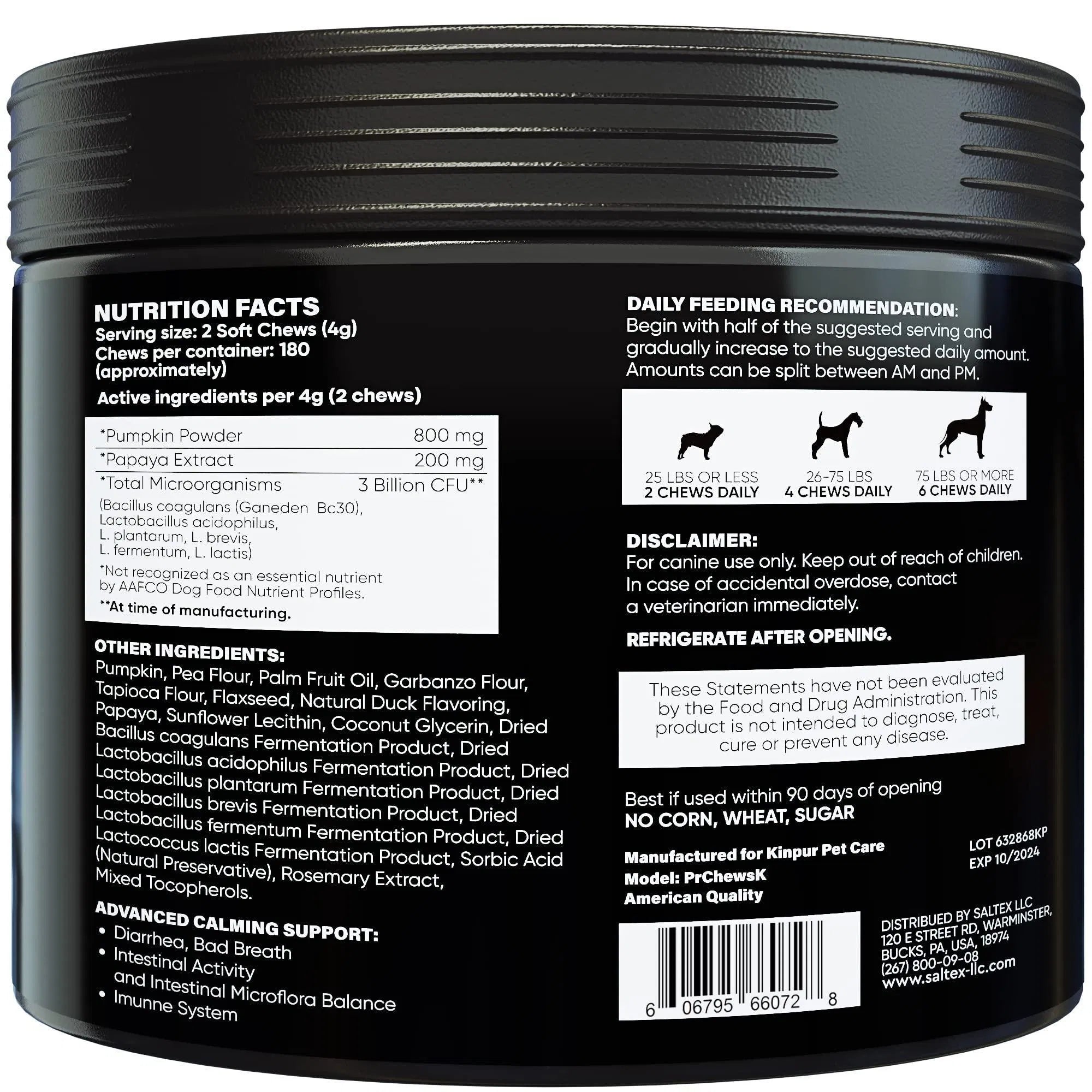Probiotics For Dogs Support Gut Health Itchy Skin Allergies Yeast Balance Immunity Dog Probiotics And Digestive Enzymes For Small Medium And Large Dogs 180 Probiotic Chews For Dogs Duck Flavor - 5 - CJ