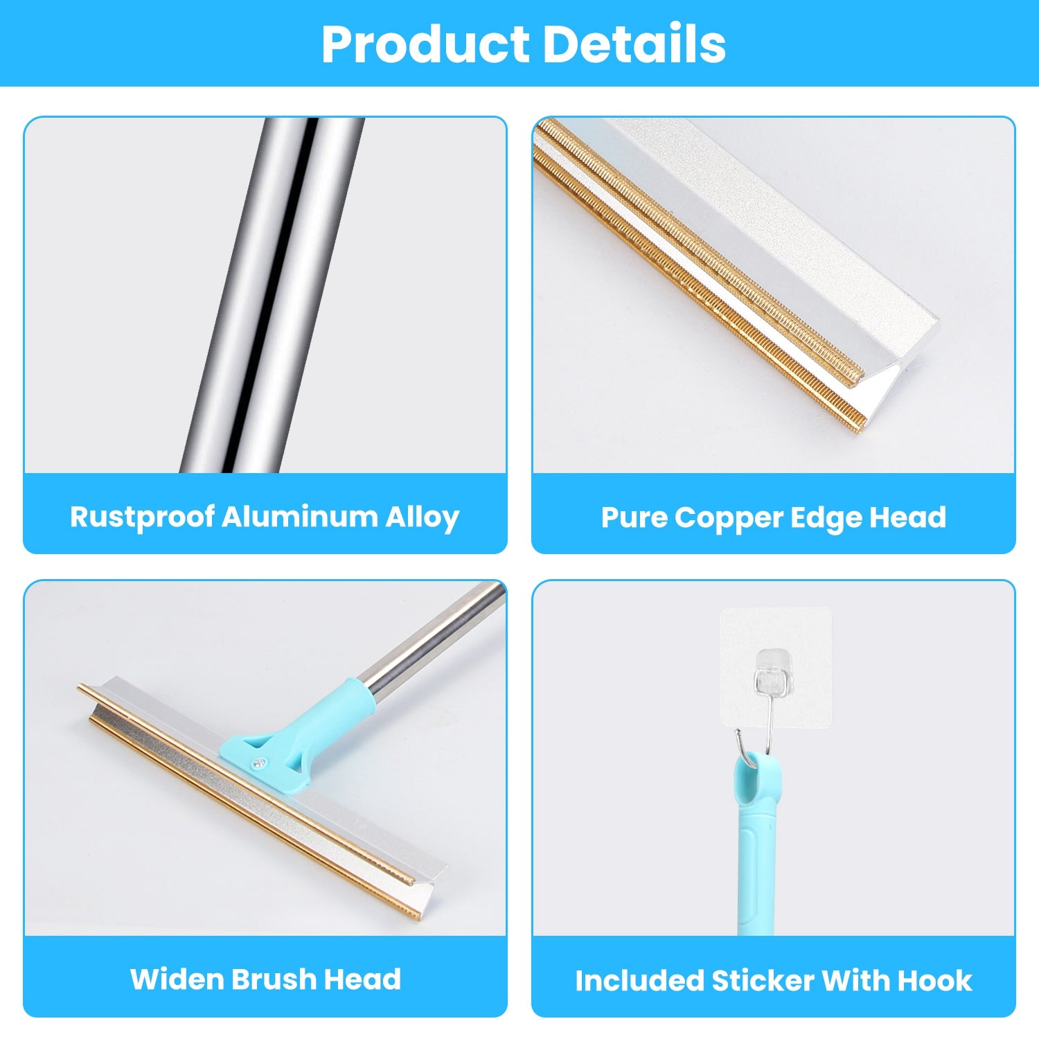 1Pc Pet Hair Removal Rake With 54.33in Adjustable Telescopic Rod Multi - Fabric Dog Cat Hair Scraper Lint Shaver For Carpet Rug Clothes Couch - 5 - CJ