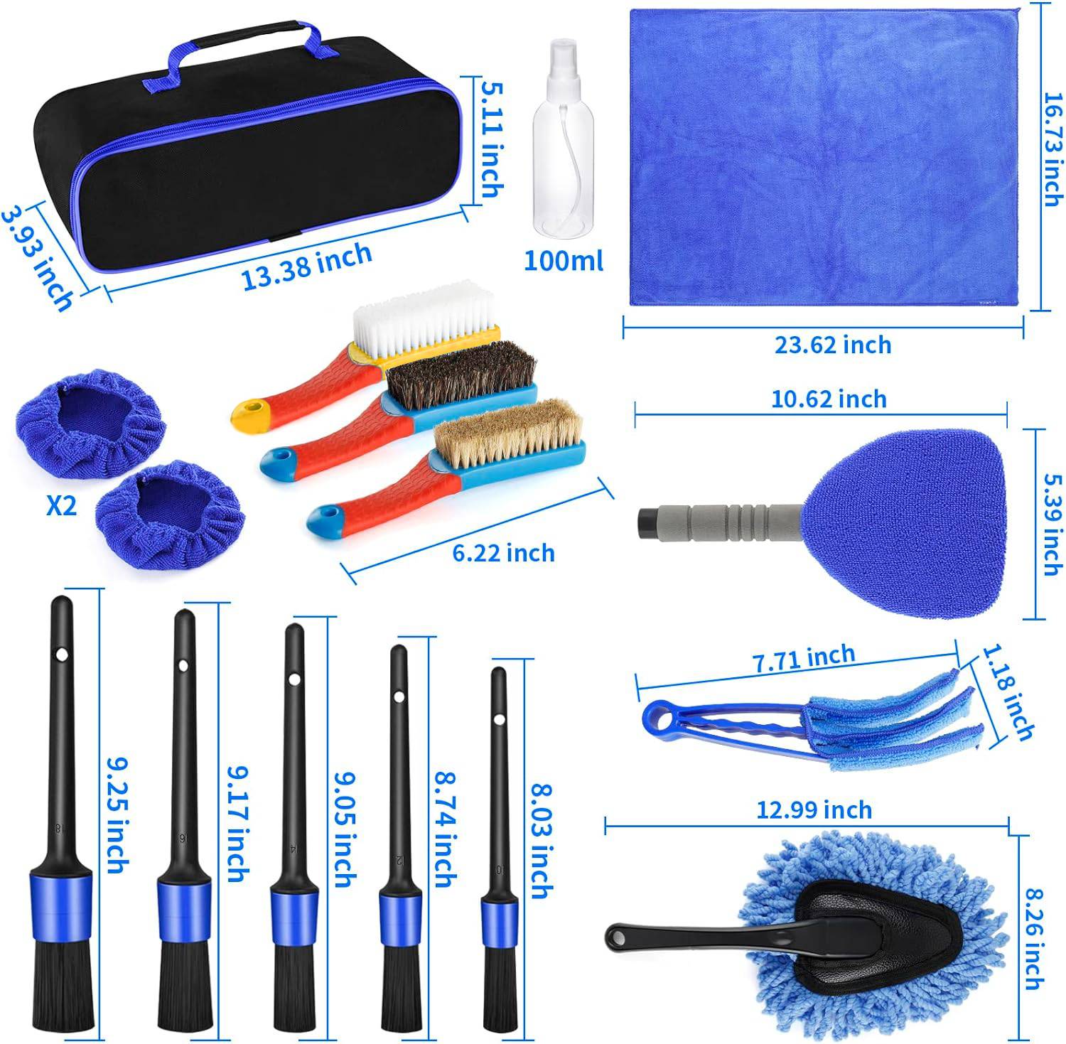 17Pcs Car Detailing Brush Set Drill Not Include - 5 - CJ