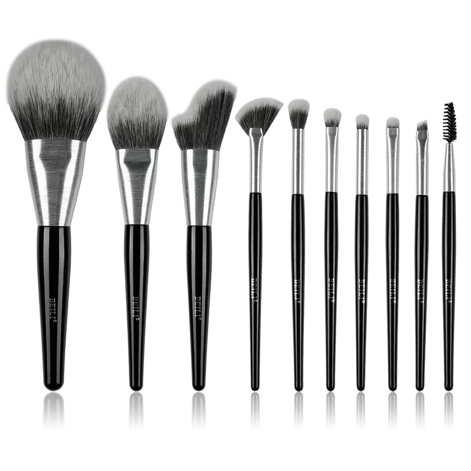 Beli 10pcs Professional Makeup Brush Set New Design Brushed Tube Makeup Brushes - 5 - CJ