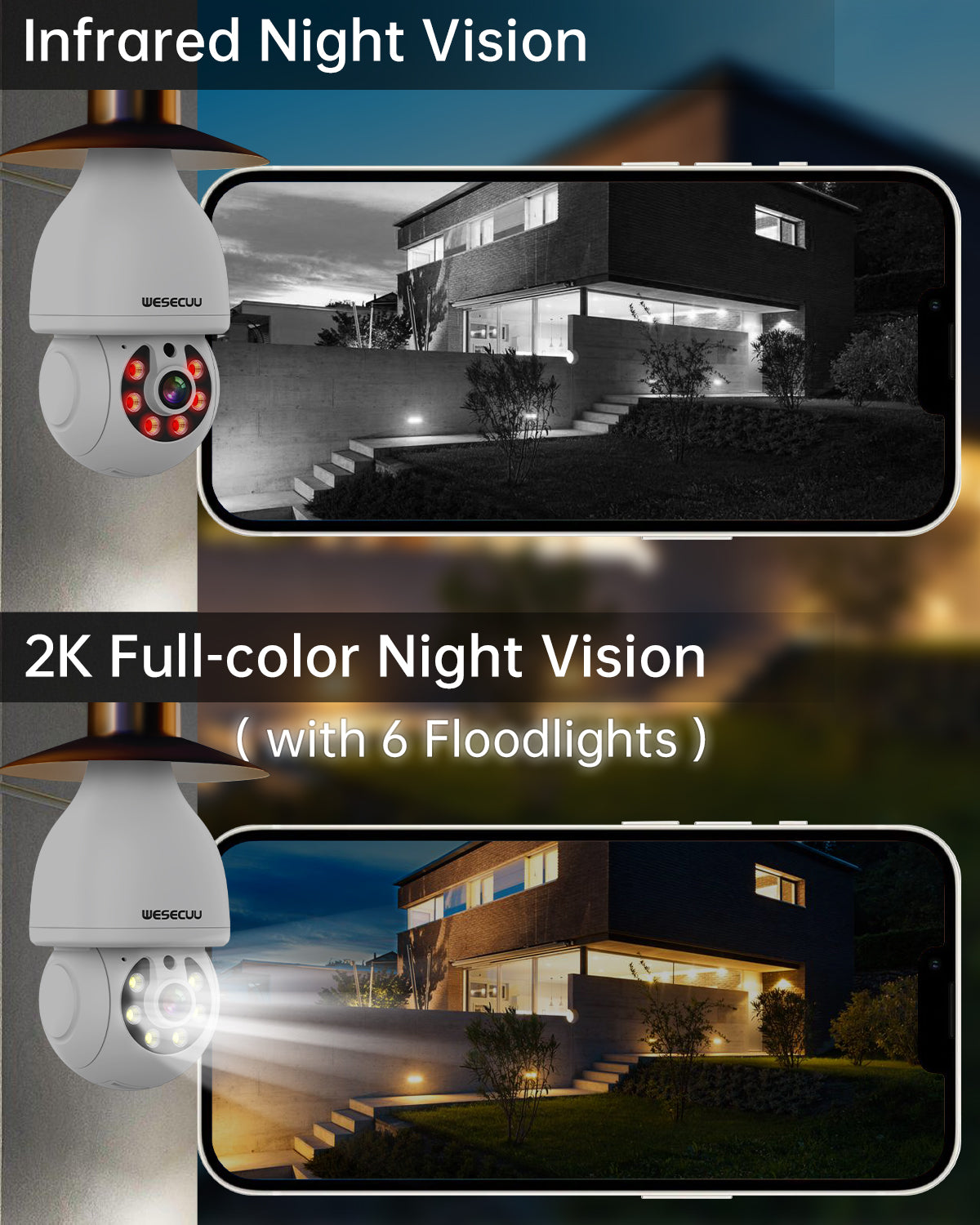 1080p Ptz E27 Socket Bulb Camera 360 Degree Cmos Sensor Network Camera Cctv Security Light Bulb Camera - 5 - CJ