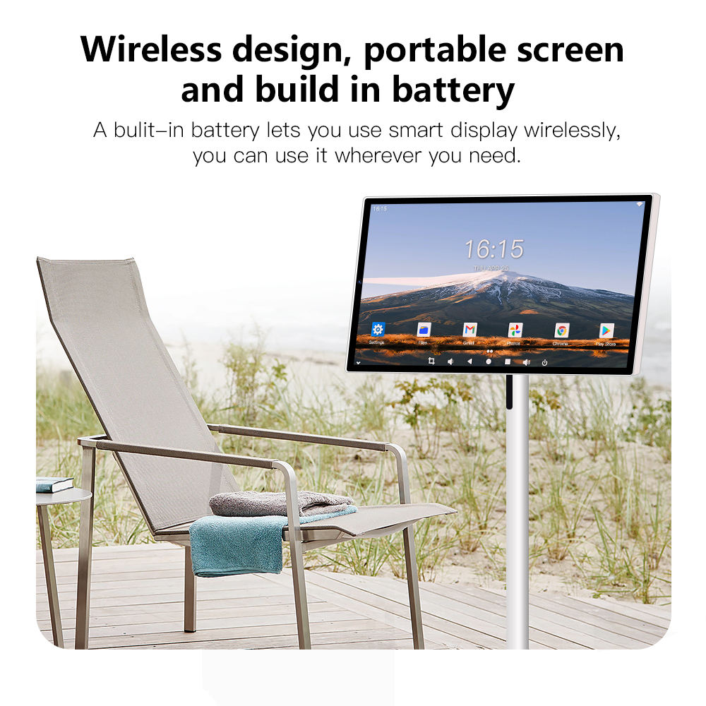 24 Inch Touch Screen 8 - core CPU Android OS 128GB Rotation Monitor Built - in Battery With 13MP Camera Rollable Smart Portable TV - 5 - CJ
