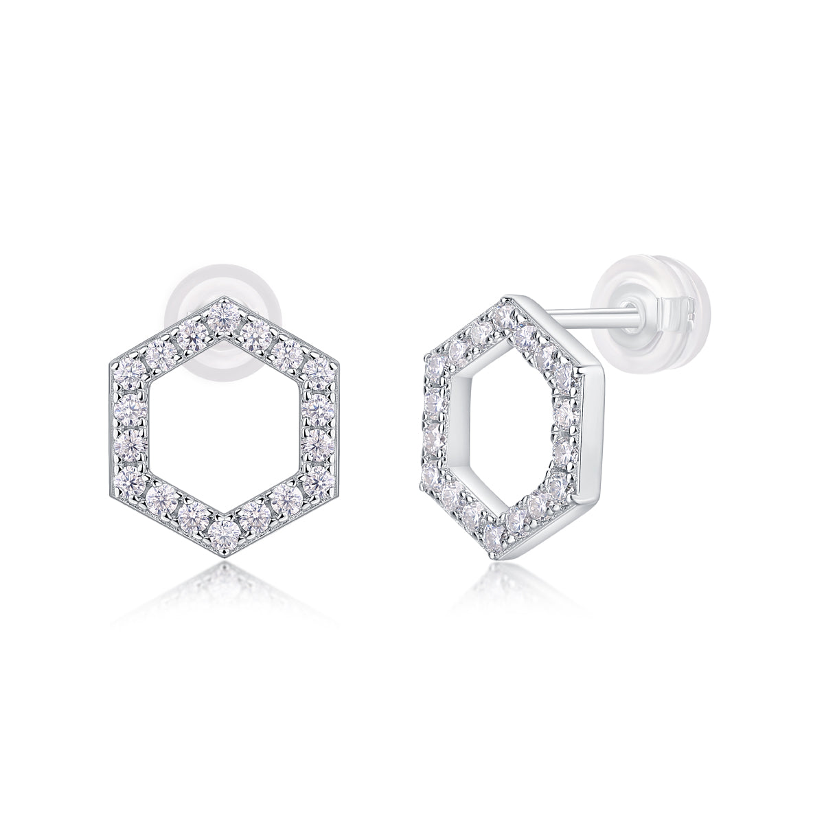 1Empowering The Future - Fashionable, Trendy And Affordable Jewelry With Moissanite S925 Sterling Silver And Platinum - plated Stud Earrings Prohibit TikTok sales - 5 - cjdropshipping