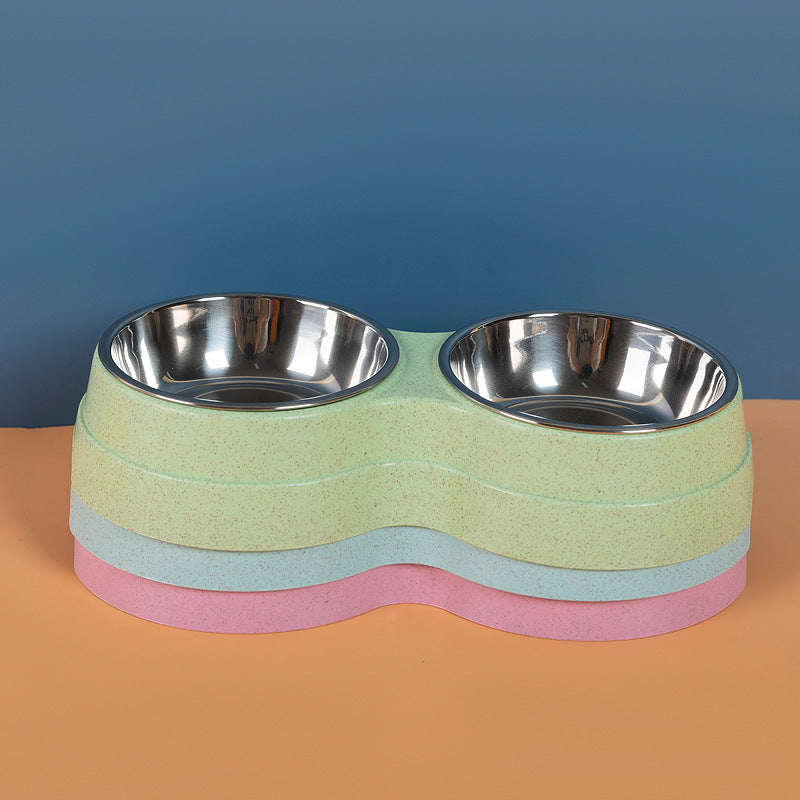 Double Pet Bowls Dog Food Water Feeder Stainless Steel Pet Drinking Dish Feeder Cat Puppy Feeding Supplies Small Dog Accessories - 5 - CJ