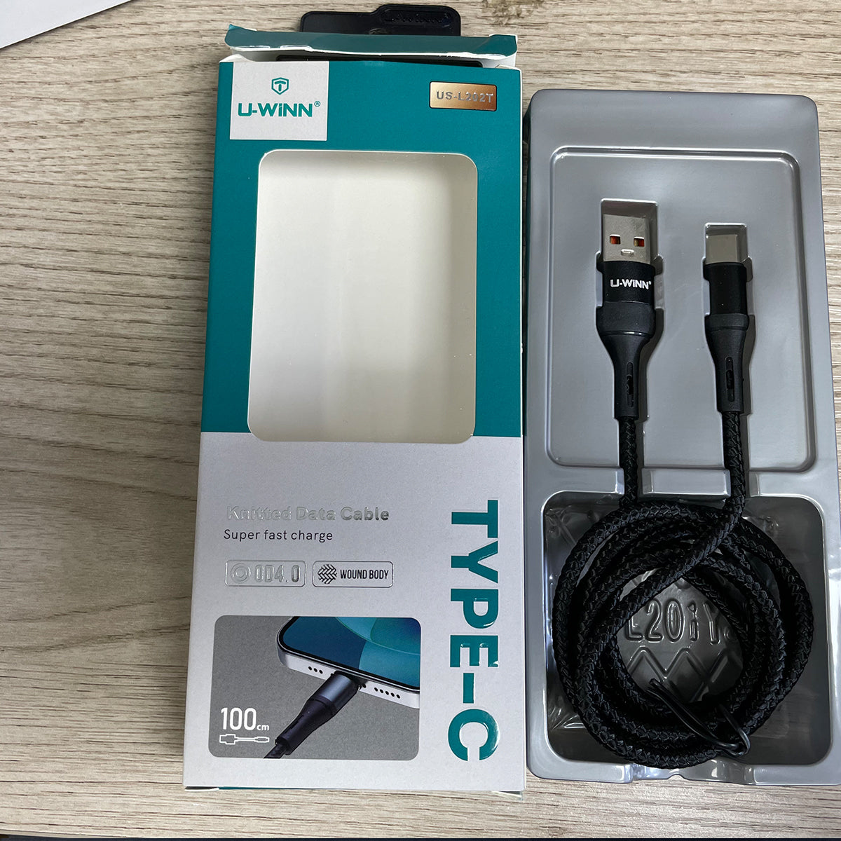 L202 USB - C Cable 2.4A 1M Black USB 3.0 UWINN - 5 - CJ