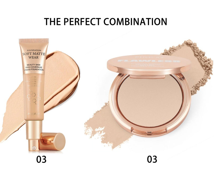 PHOFAY Matte Setting Pressed Powder - 4 - CJ - Set5 - CJCZ203768614NM