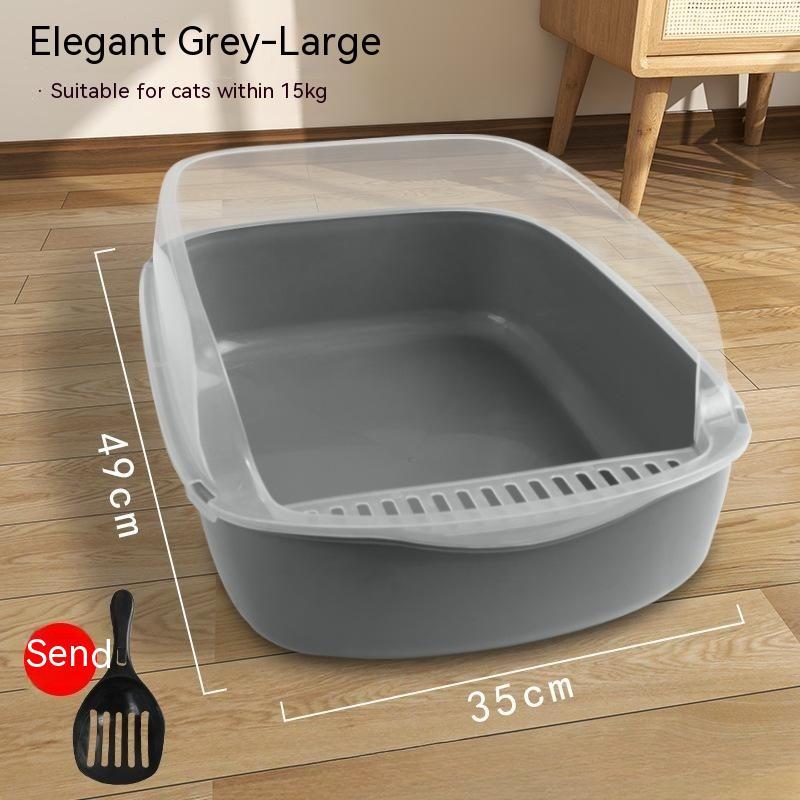 Semi - closed Anti - sand Litter Box - 0 - CJ