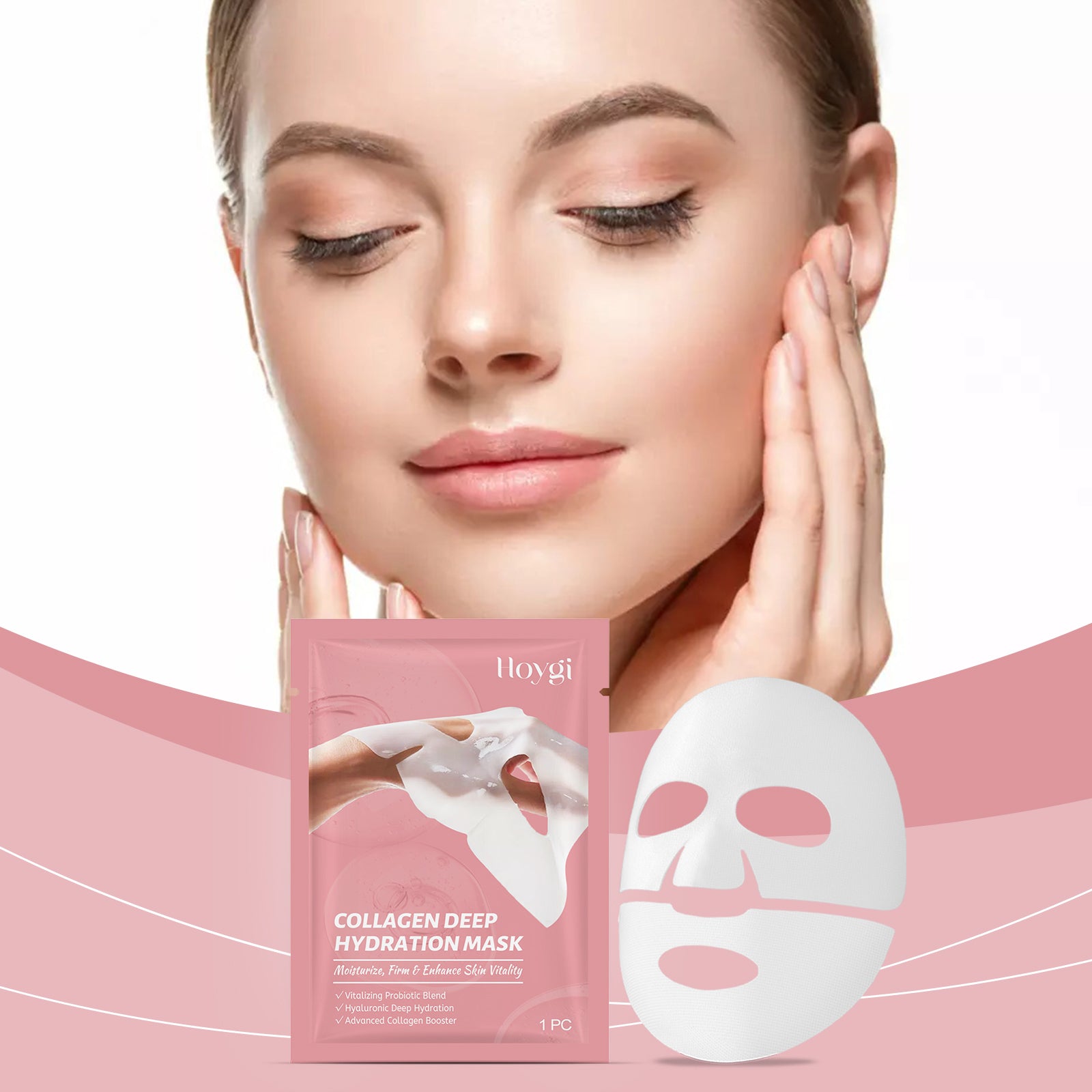 Hoygi Collagen Moisturizing And Anti - Wrinkle Mask (Bag) Three - In - One Moisturizing, Nourishing And Hydrating Facial Mask For Smooth And Tender Skin - 5 - CJ