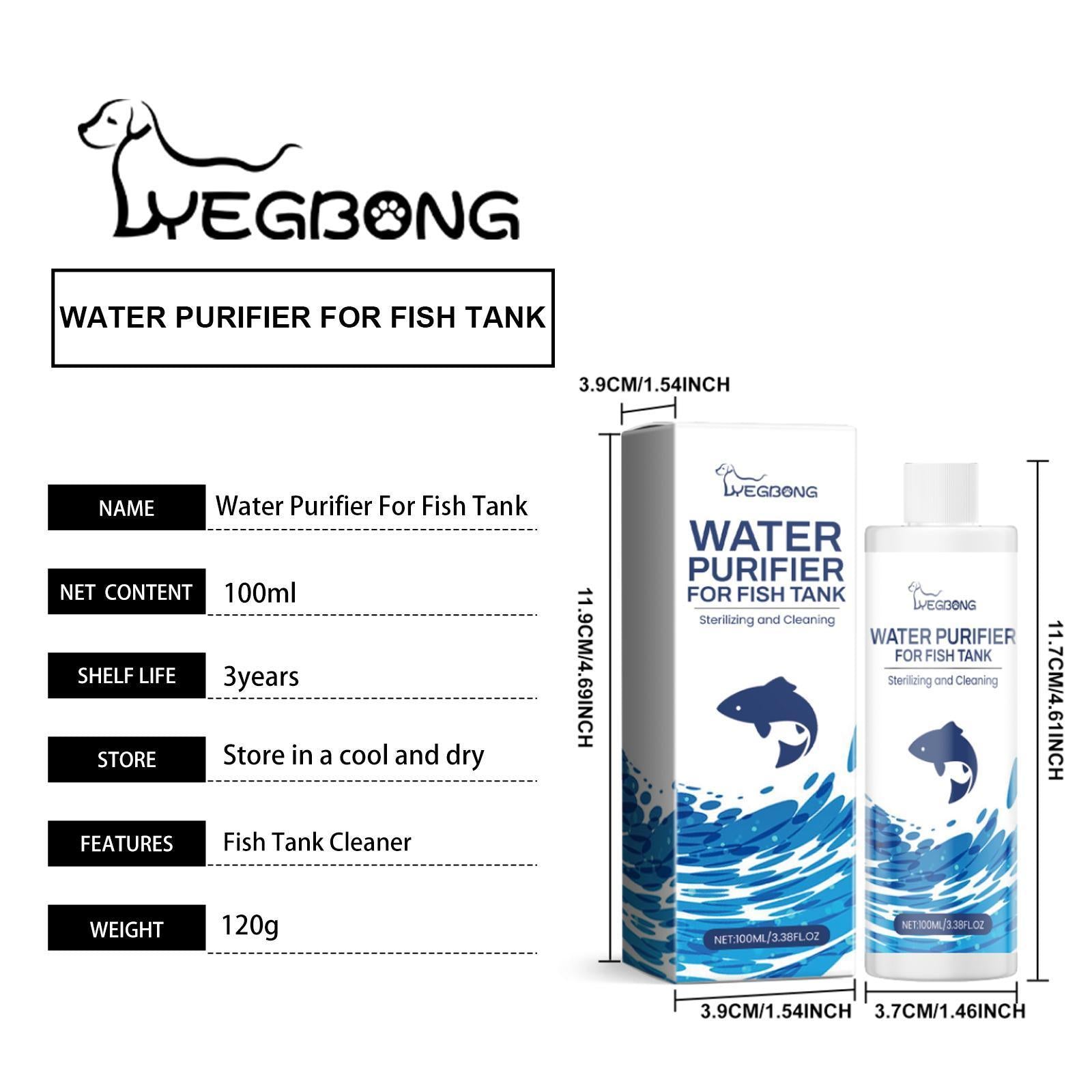Yebang Fish Tank Water Clarifier Aquarium Water Clarifier Household Fish Tank Decontamination Cleaner - 5 - CJ