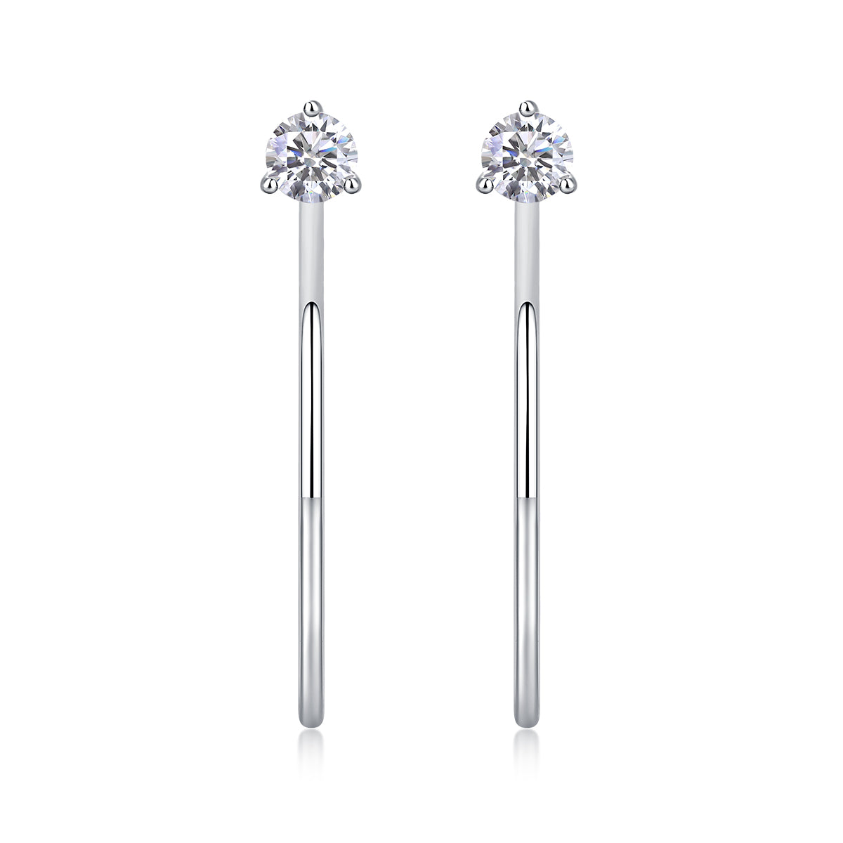 1Graceful Afternoon Diamond Set Moissanite Silver Earrings Luxury Fashion Diamond Earrings Stud Earrings Prohibit TikTok sales - 5 - CJ