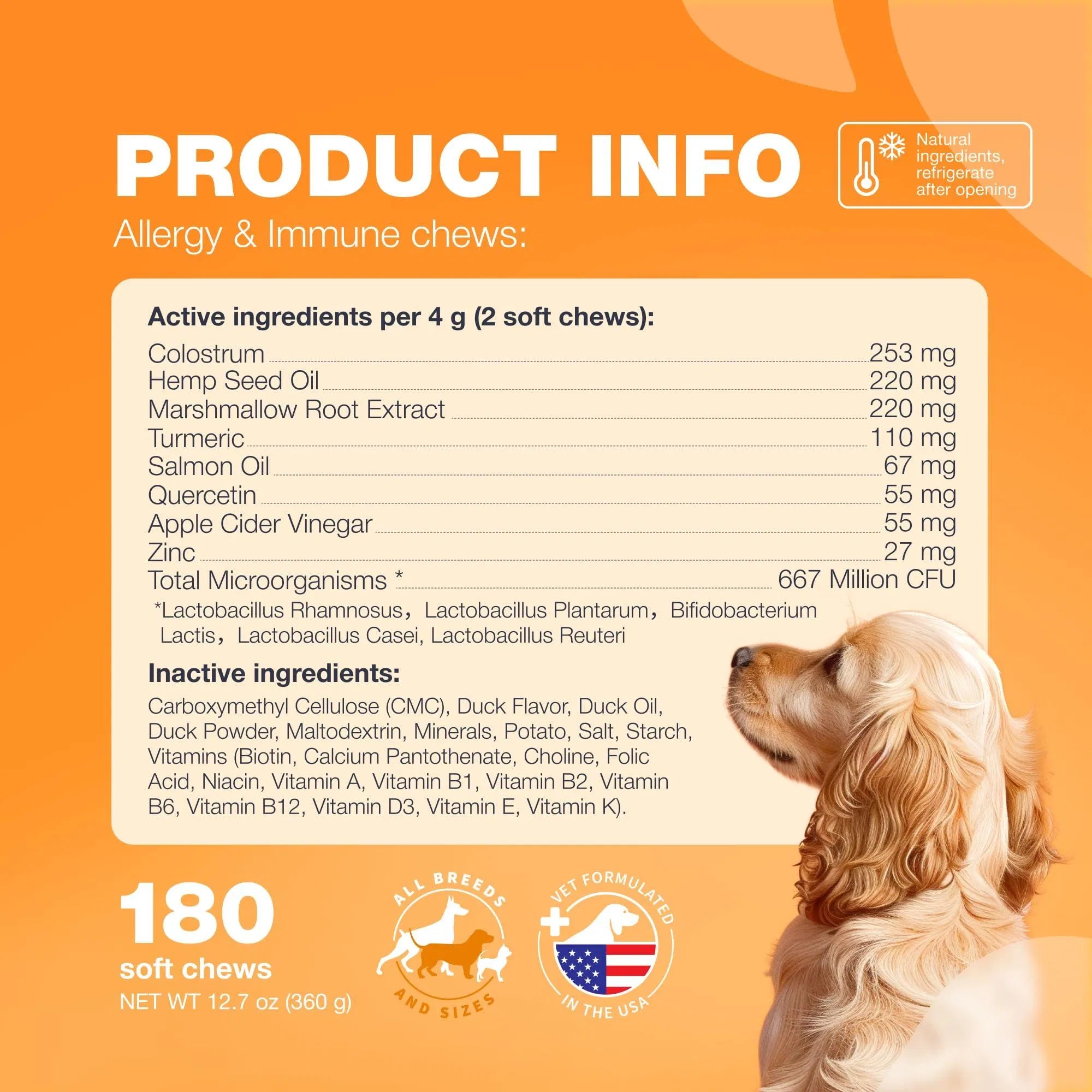 Dog Allergy Relief Chews Itch Relief For Dogs Anti Itch Dog Allergy Chews US Formulated Dog Itching Skin Relief With Salmon Oil Immune Health Seasonal Allergies & Hot Spots Support Treats - 5 - CJ