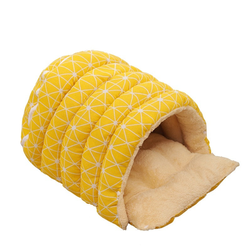 Thickened Insulated Pet Bed With A Closed Design And A Handy Handle - 0 - CJ