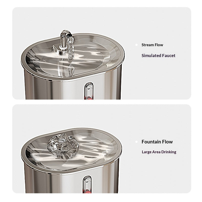 Pet Water Fountain 304 Stainless Steel Circulating Filtration For Cats - 0 - CJ