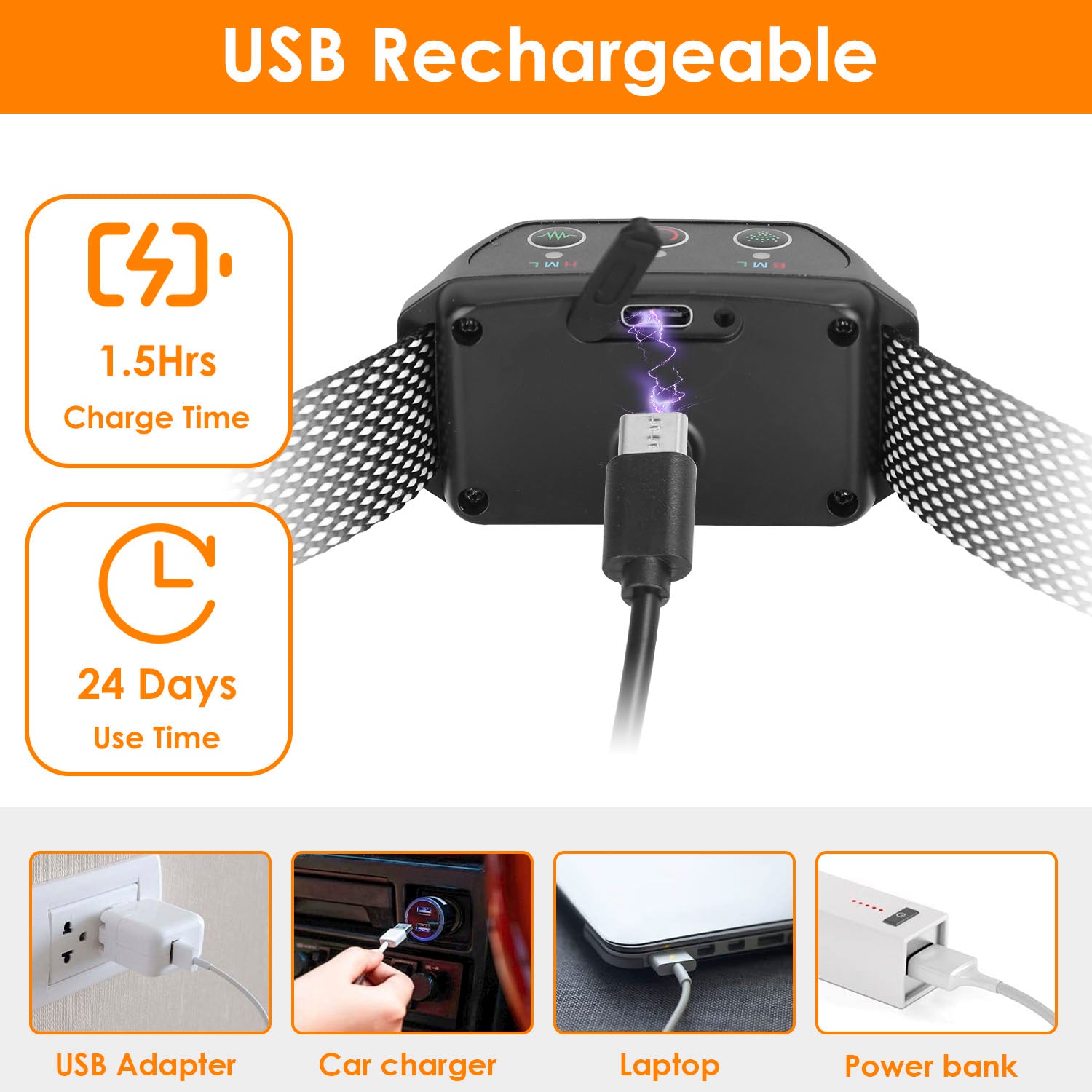 1Pc Citronella Bark Collar For Dogs Spray Bark Collar Anti Barking Control For Small Medium Large Dogs IP65 Waterproof No Electric Shocks - 5 - CJ