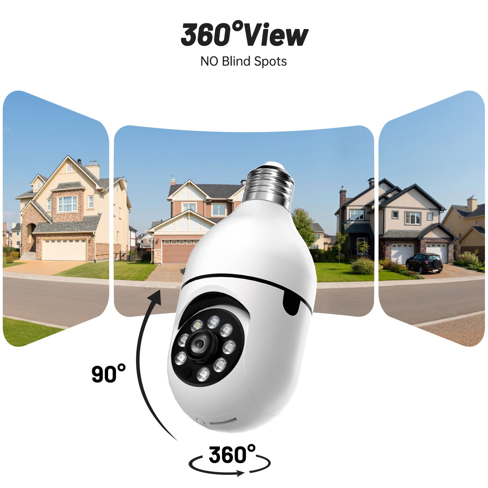 WiFi Indoor E27 Network Security Camera 2K Light Bulb Colorful Smart Home Full HD IP Camera 2pcs Set Camera - 5 - CJ