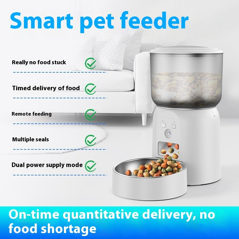 PET Intelligence Automatic Pet Feeder Monitoring Timing Moisture - proof - 0 - CJ
