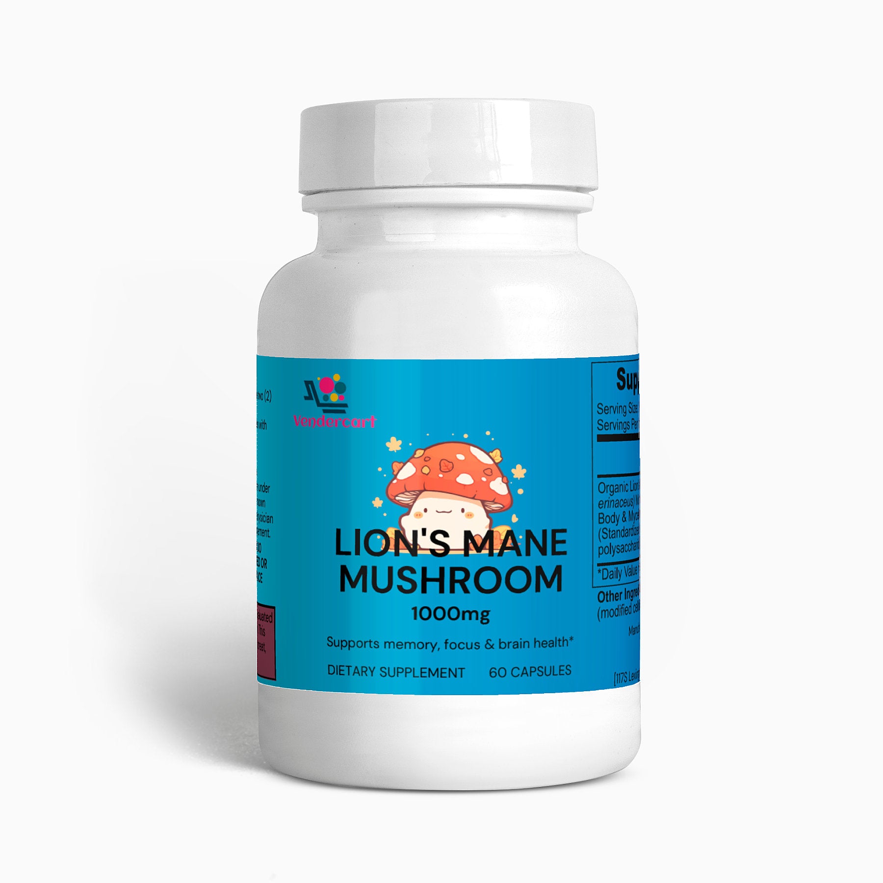 Lions Mane Mushroom Supplement Cognitive Support, Focus, Mood Boost, And Recovery For Athletes - 5 - CJ
