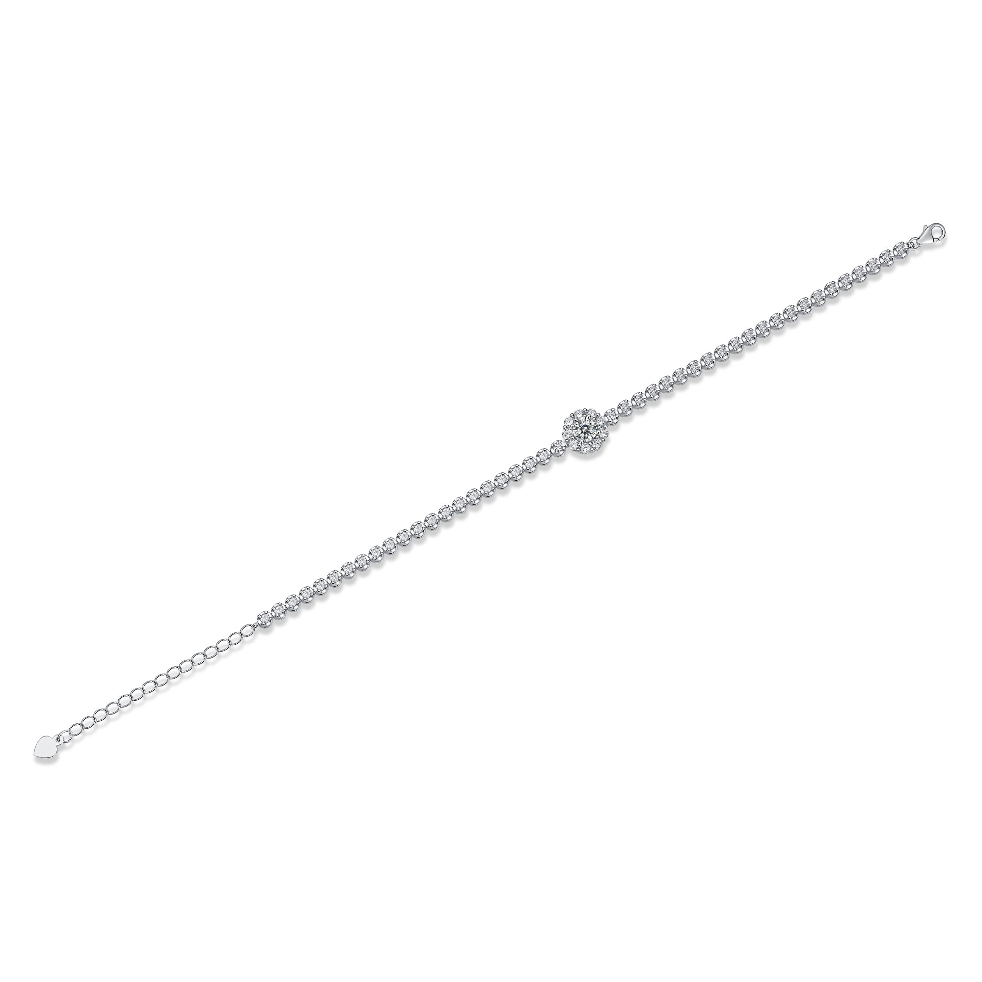 1The Bridge Of Magpies Luxury Fashion Mosan Diamond Silver Jewelry Comparable To Natural Diamond Bracelet Prohibit TikTok sales - 5 - CJ