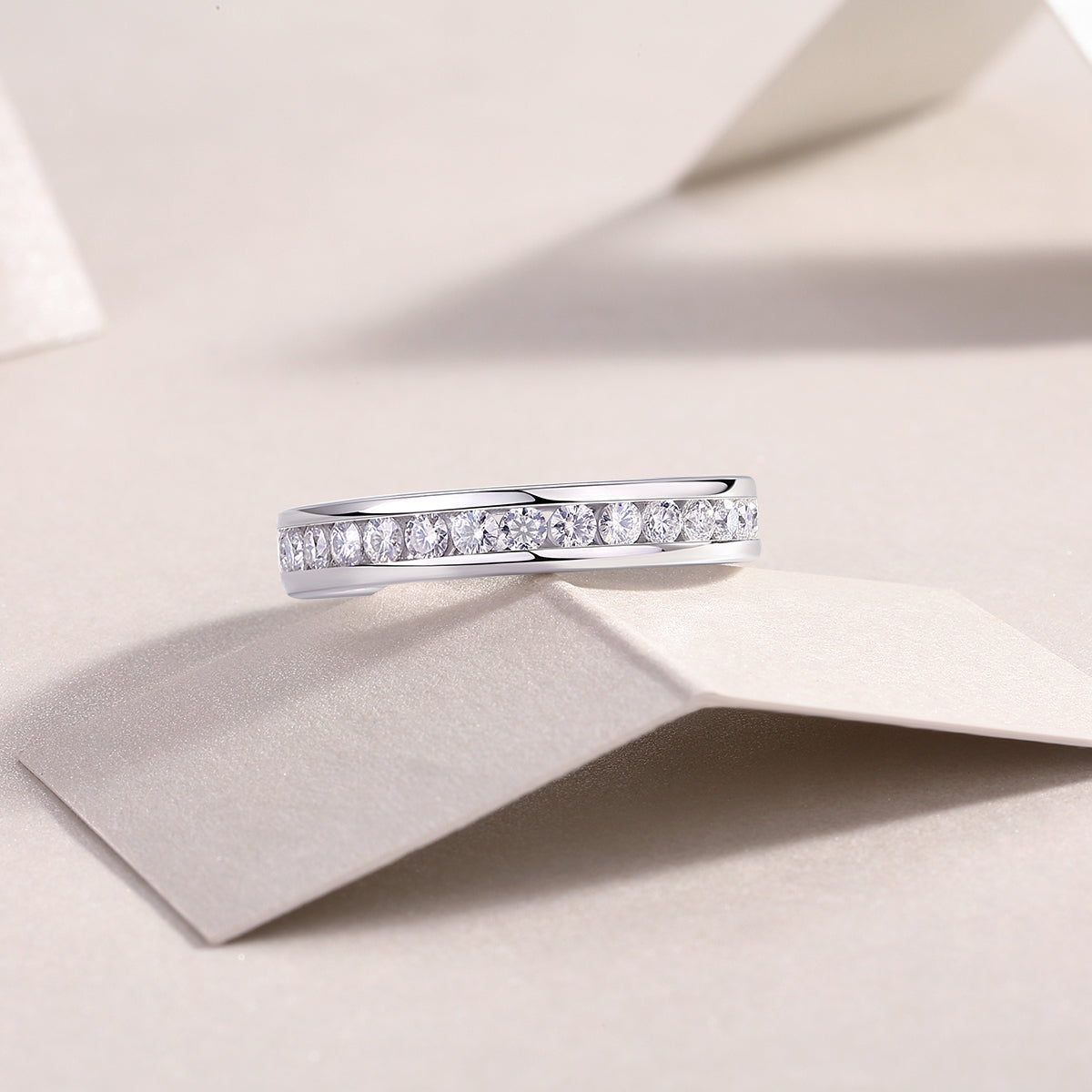 1Diamond Ring Luxury Fashion Set Moissanite Silver Ring Prohibit TikTok sales - 5 - CJ