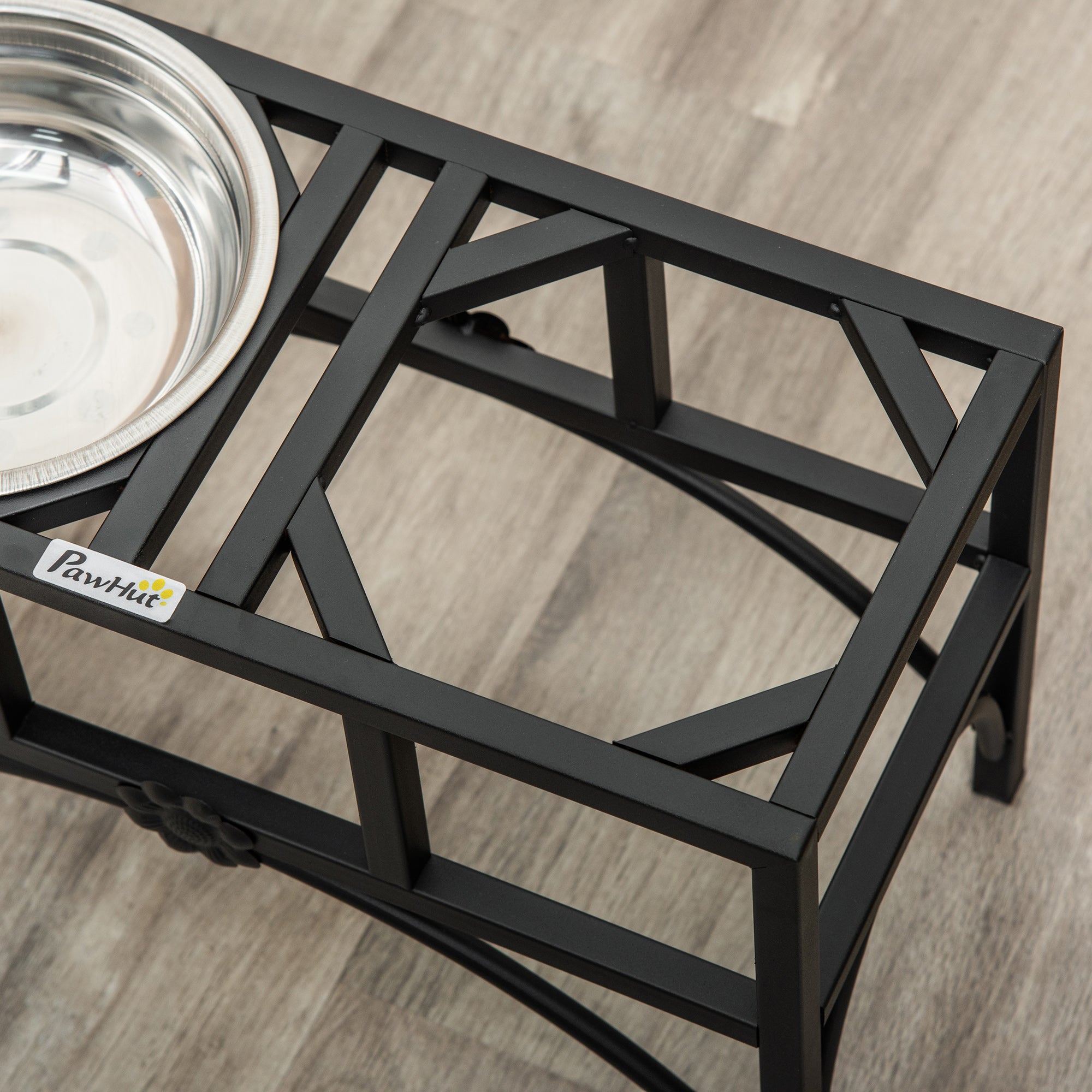 17" Double Stainless Steel Heavy Duty Dog Food Bowl Elevated Pet Feeding Station - 5 - CJ