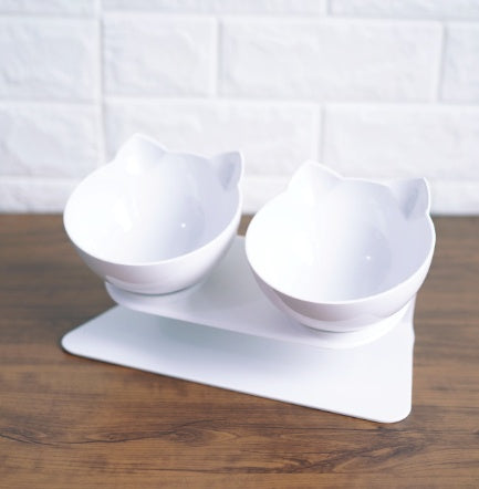 New Inclined Food Cat Ear Oblique Mouth Transparent Single Pet Bowl - 0 - CJ - A - Q1pc - CJJJCWMY00452 - A - Q1pc