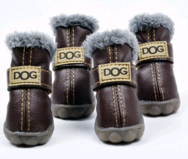 Dog Thick Snow Boots Keep Warm Teddy Autumn And Winter VIP Shoes - 0 - CJ