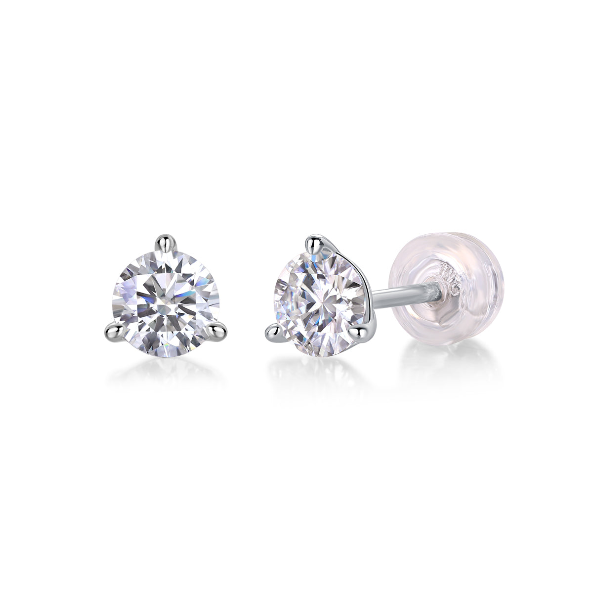 1Freeze Frame Luxury Fashion Diamond Earrings Stud Set With Mosan Diamond Silver Jewelry Prohibit TikTok sales - 5 - CJ
