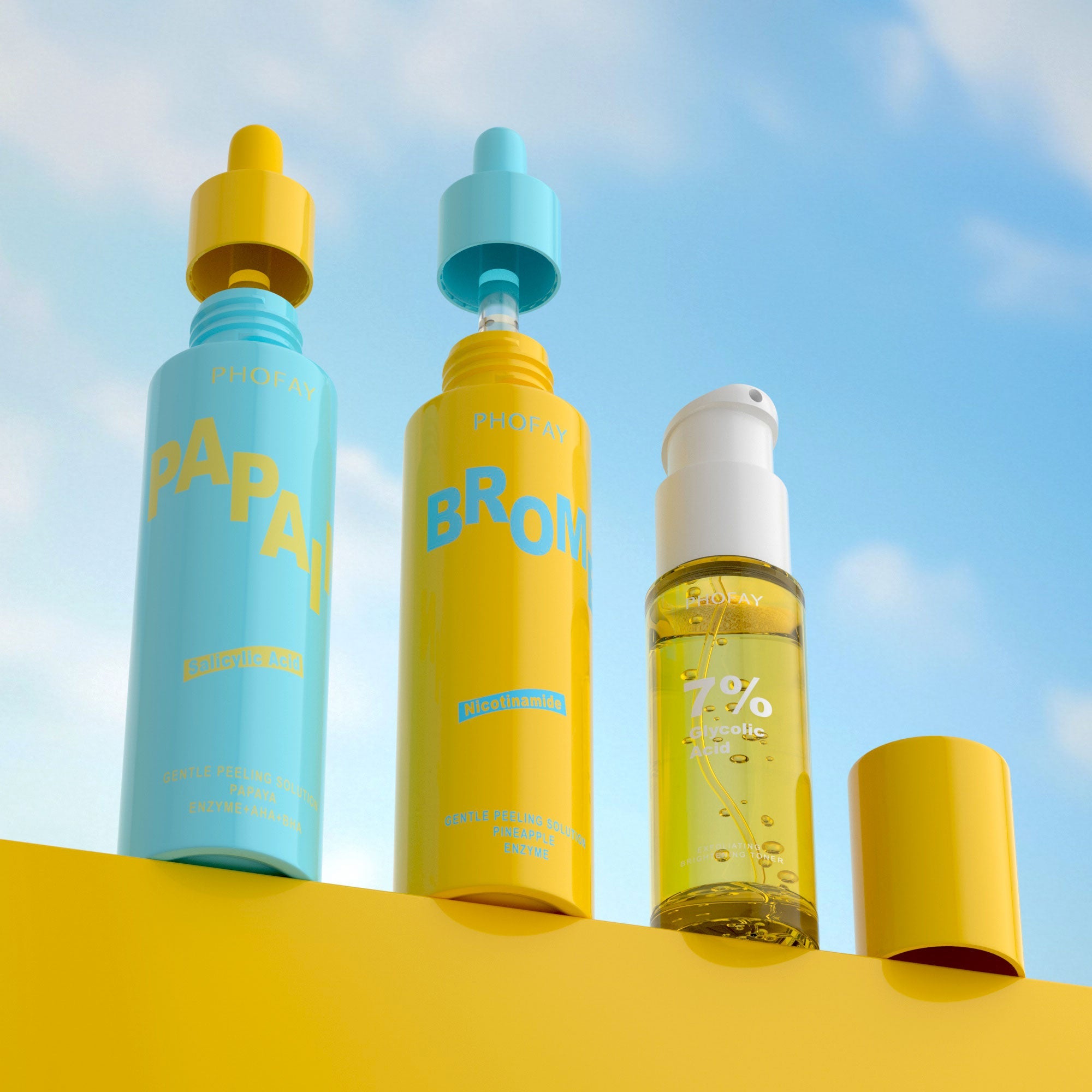 PHOFAY GLYCOLIC ACID AHA EXFOLIATING BRIGHTENING TONER - 4 - CJ - Set - CJJY243834802BY
