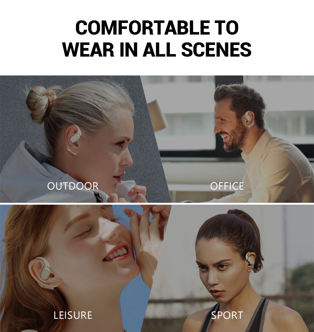 OWS Open - ear Headphones, 5.3 Wireless Earbuds, High - fidelity Stereo Wireless Headphones, 8 - hour Playtime Sports Earbuds, With LED Digital Battery Display Charging Case, Perfect For Work, Workouts - 5 - CJ