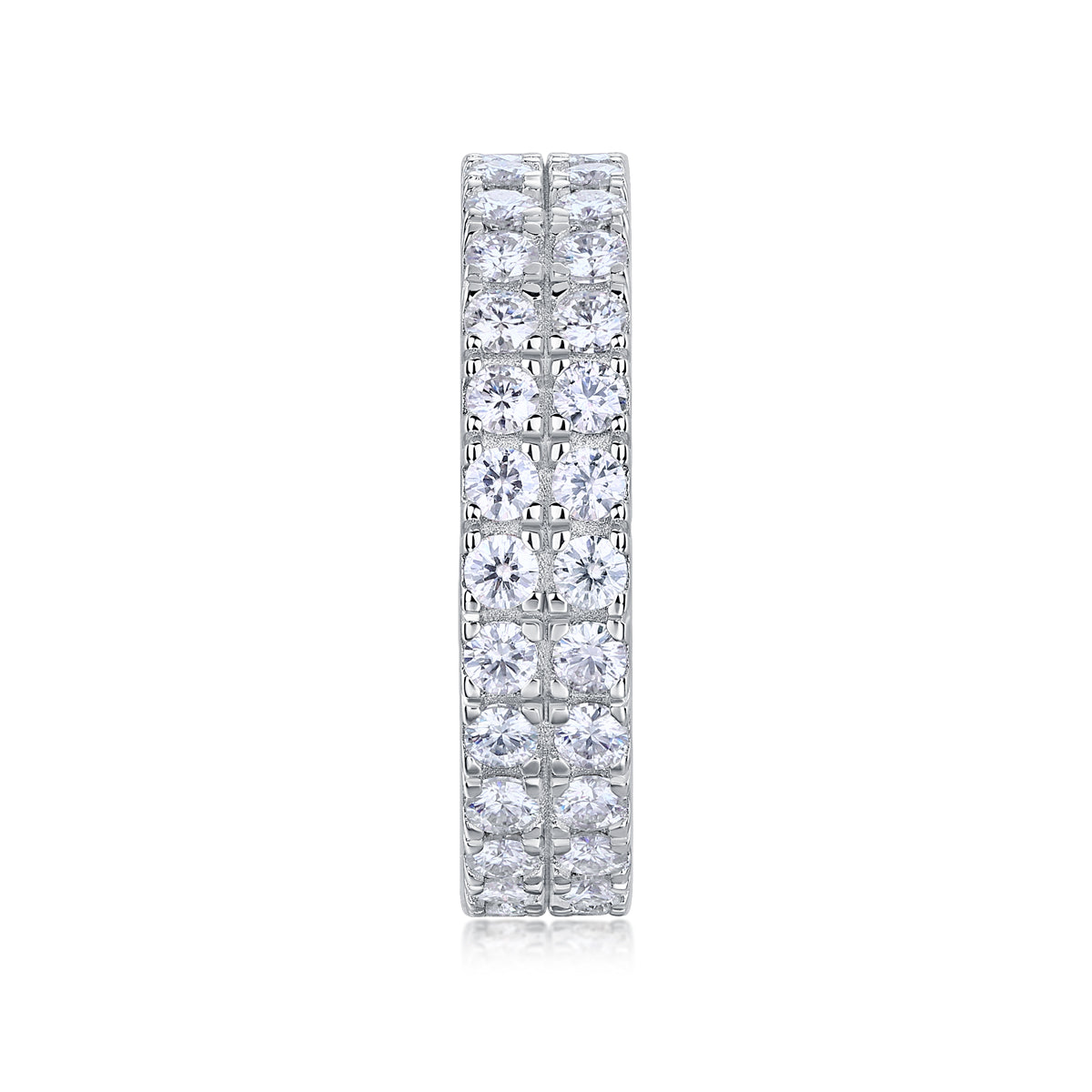 1Multi - row Diamond Ring Luxury Fashion Set Moissanite Silver Ring Prohibit TikTok sales - 5 - CJ