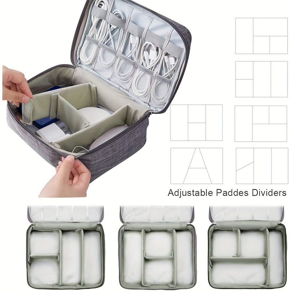 Electronics Organizer Travel Cable Organizer Bag Waterproof Portable Digital Storage Bag Electronic Accessories Case Cable Charger Organizer Case - 5 - CJ
