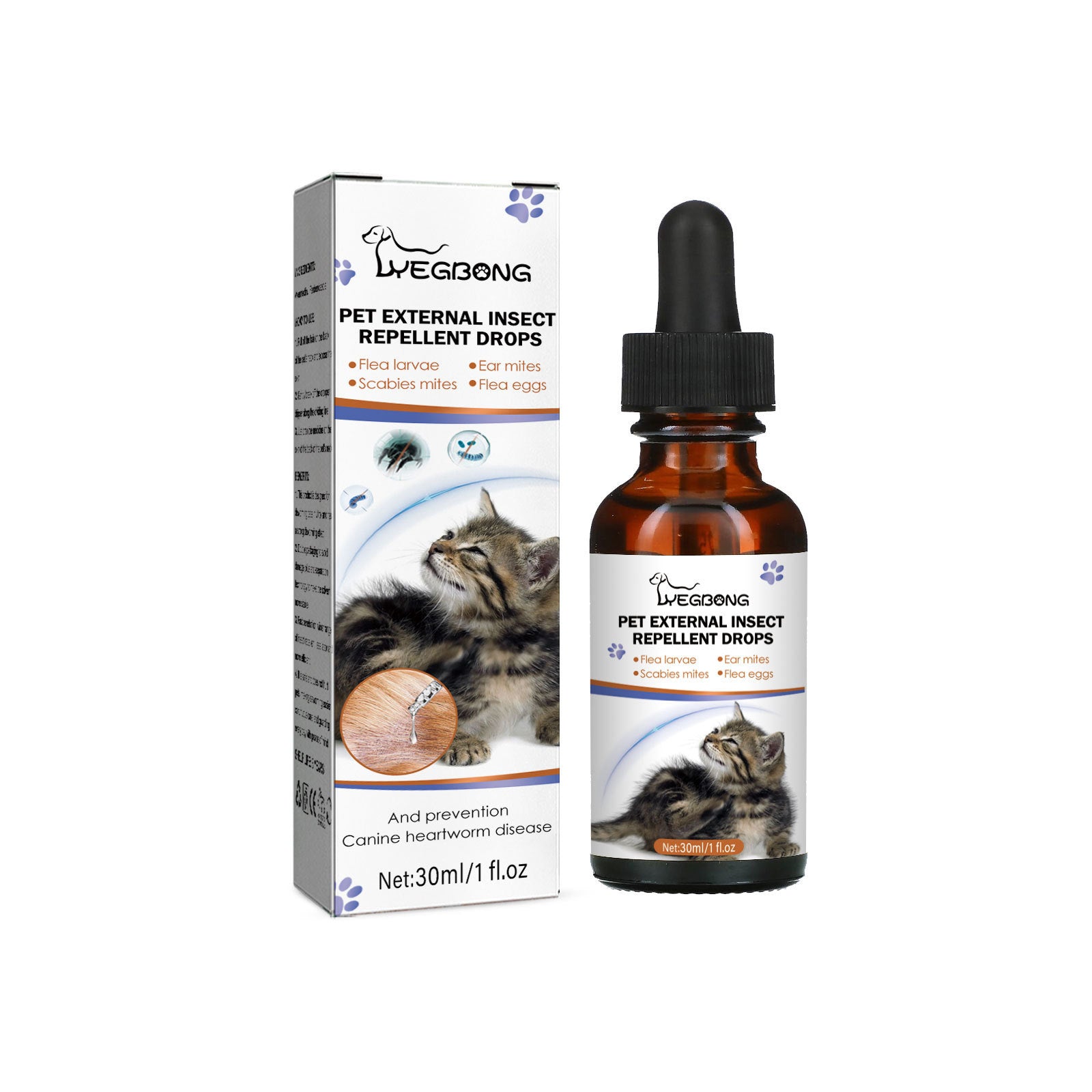 Dog Cat Drops Spray Cleaning Remove Lice Tick Flea - 0 - CJ