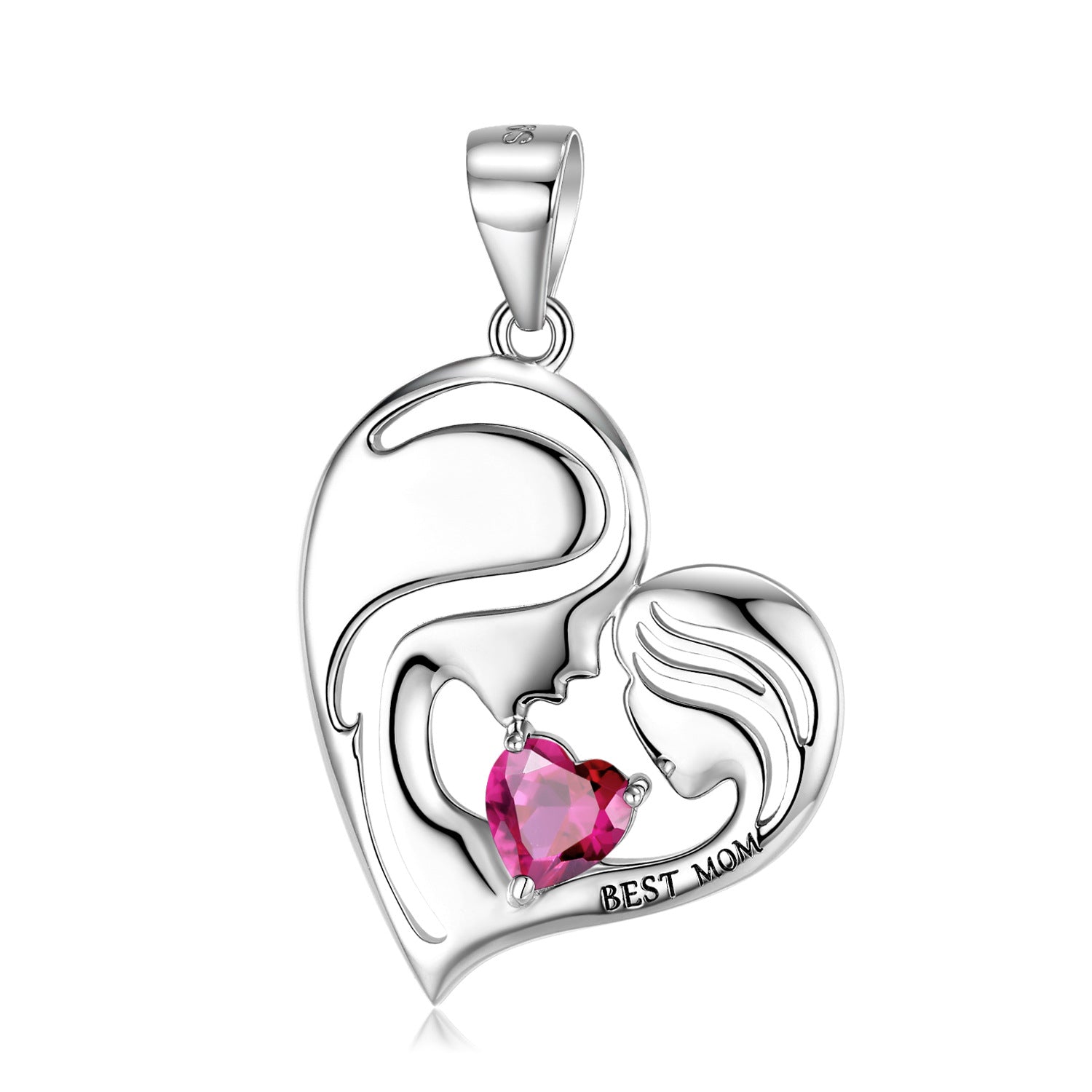 S925 Sterling Silver Best Mom Necklace Mother's Day Series Necklace - 4 - CJ - PNC00827 - CJJE1599723 - PNC00827