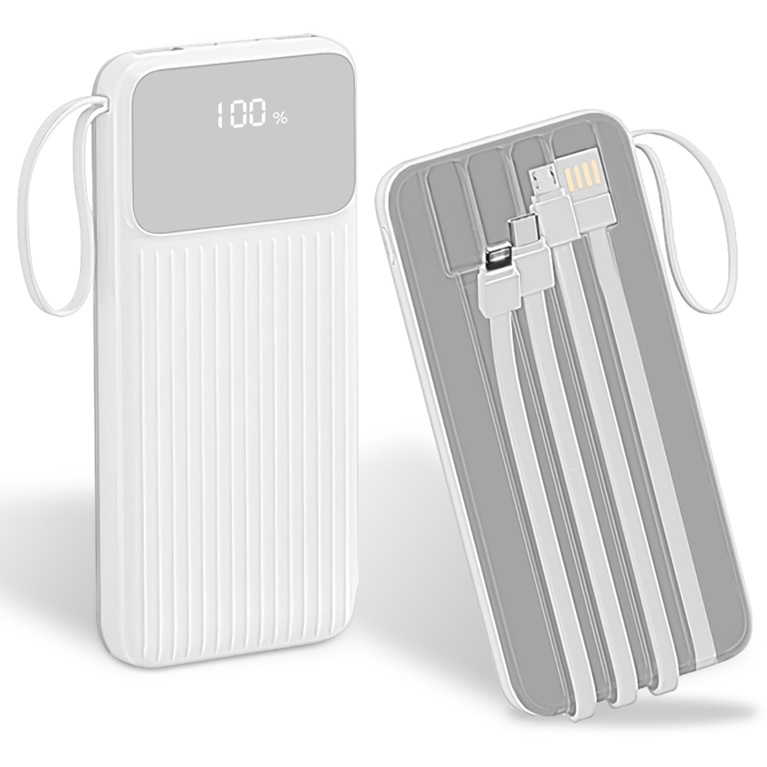 1Pc PD22W Fast Charger 20000mAh Fast Charging Power Bank Portable Charger With 4 Inbuilt Cables Digital Display Handle Fit For IOSPhone 15 14 Android And More - 5 - CJ